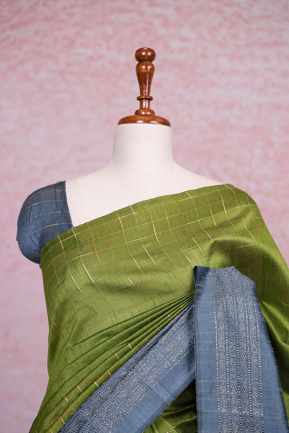 Green Semi Jute Saree