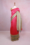 Pink Semi Jute Saree - Seematti