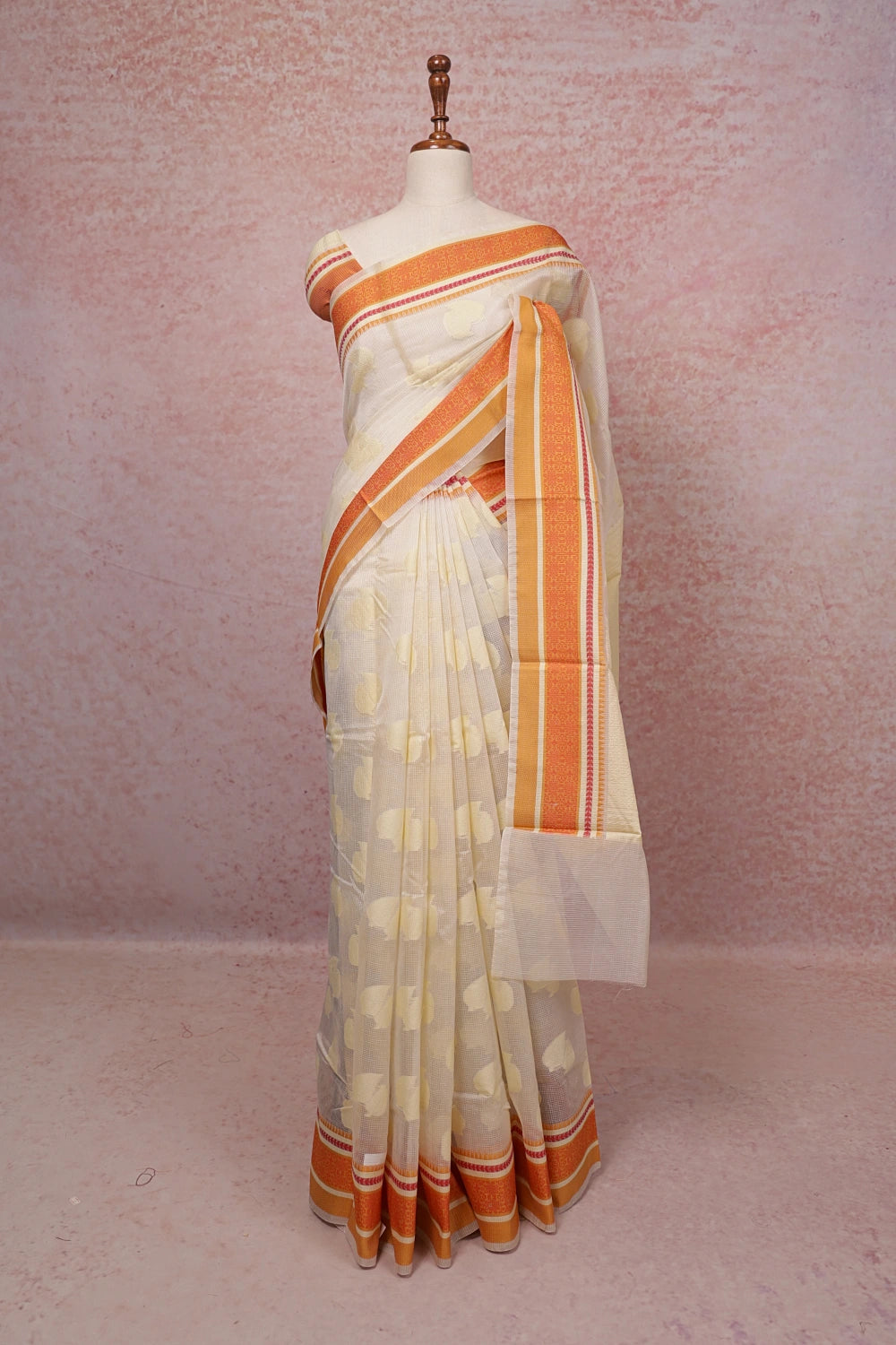 Off White Net Kota Saree