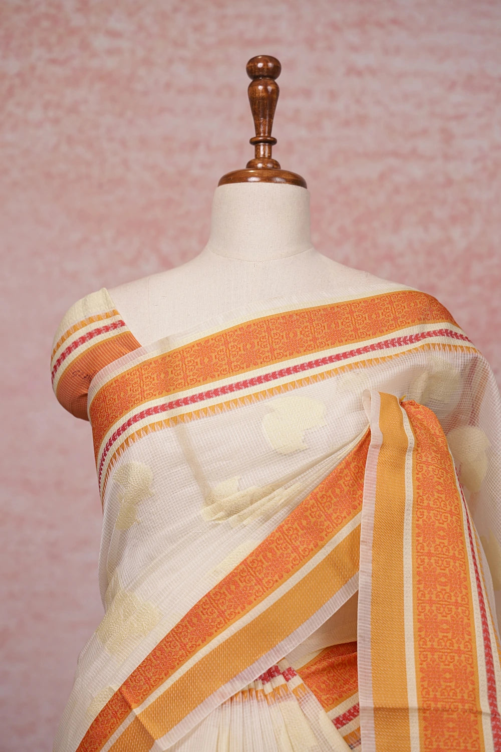 Off White Net Kota Saree