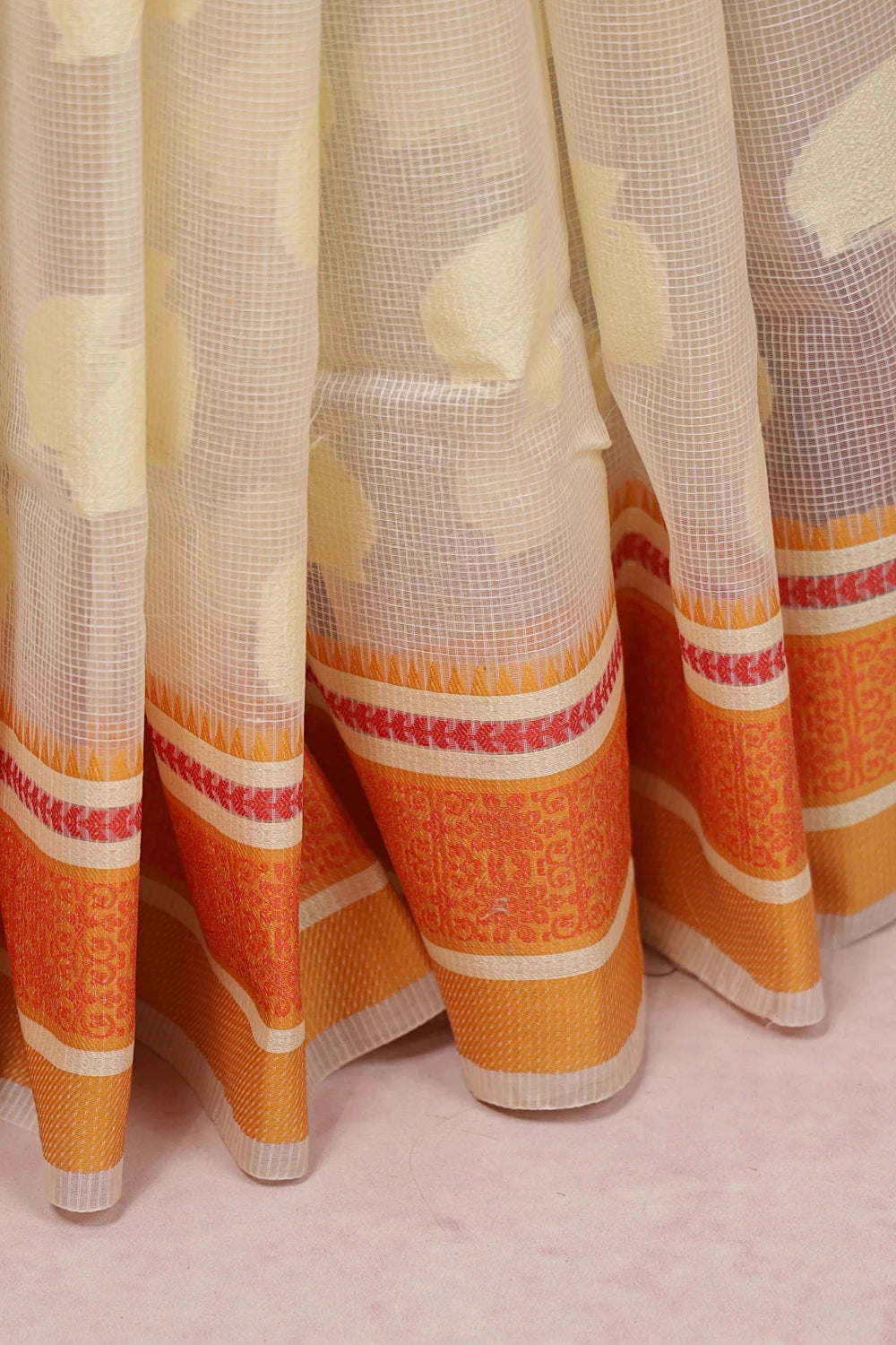 Off White Net Kota Saree