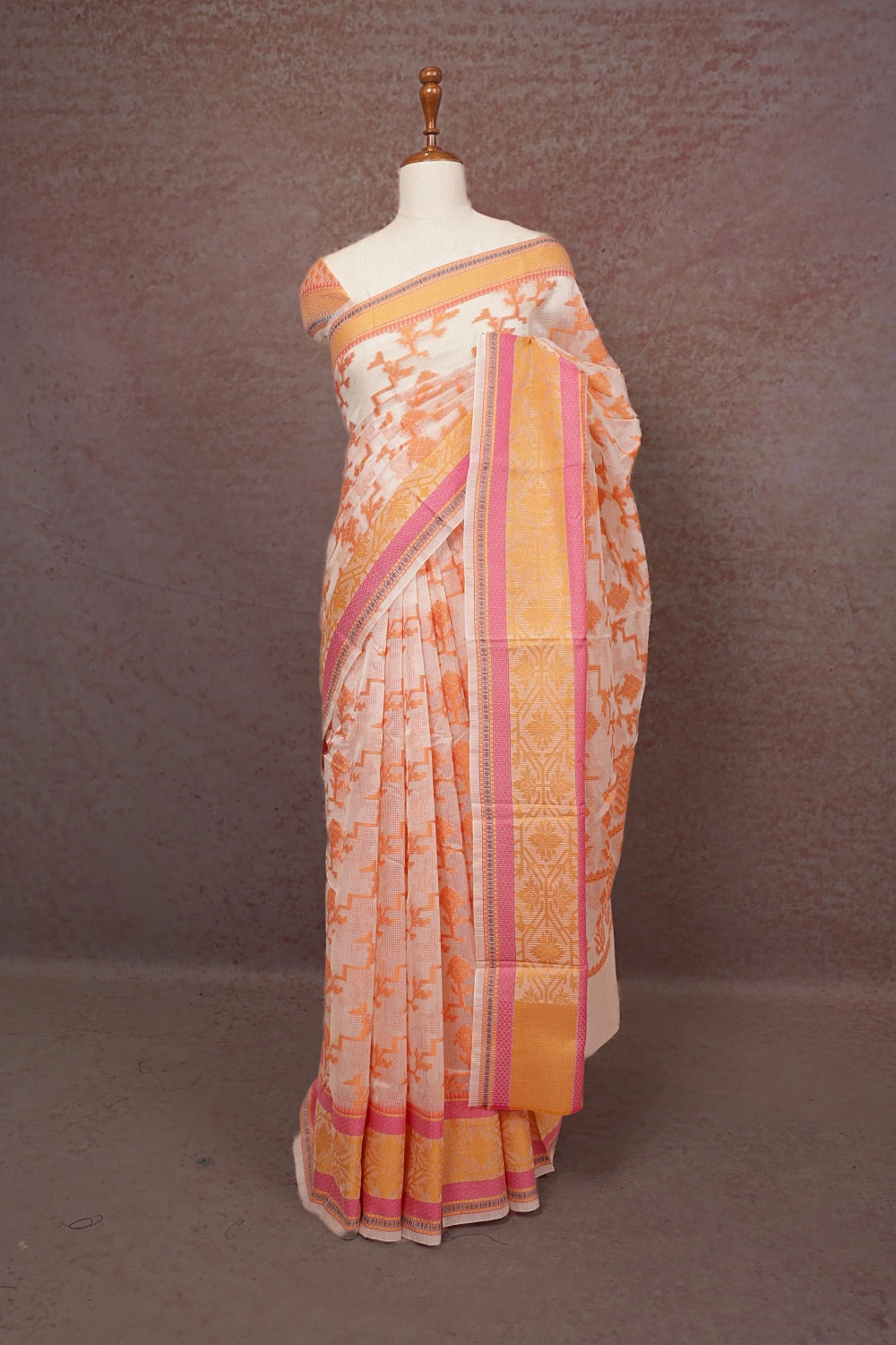 White Net Kota Saree