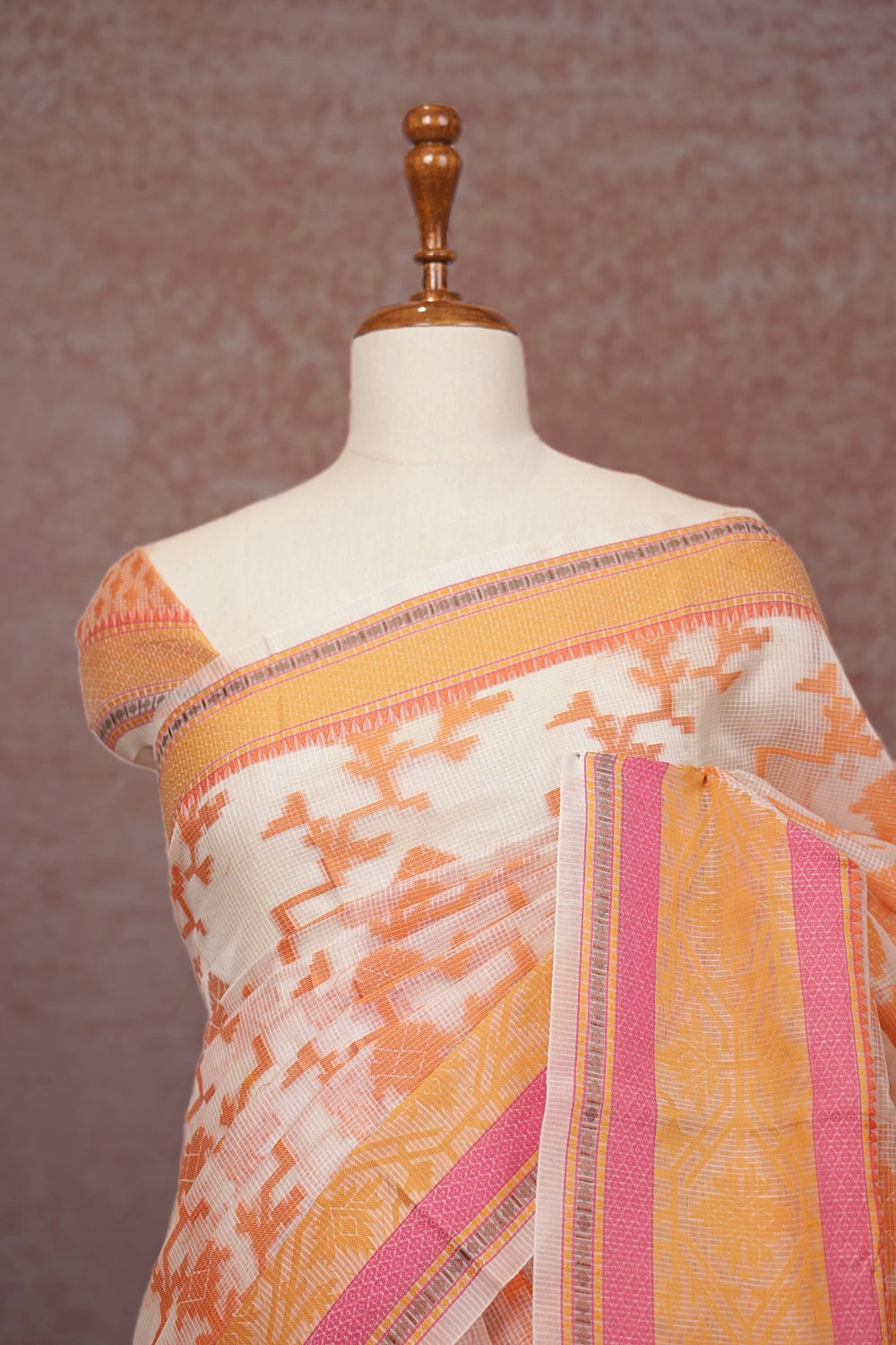 White Net Kota Saree