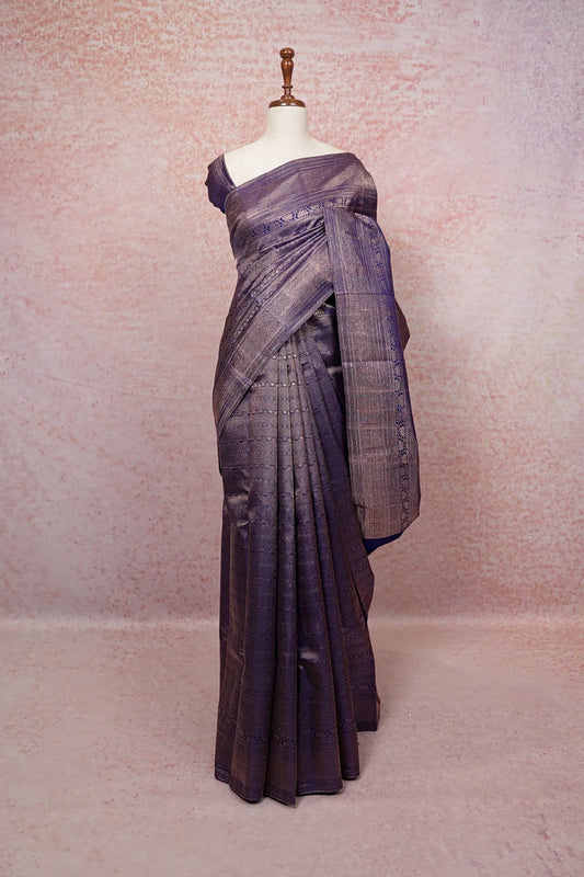 Navy Blue Kancheepuram Silk Saree