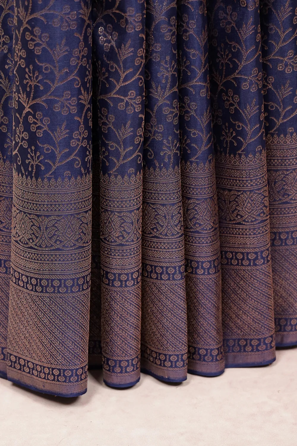Navy Blue Kancheepuram Silk Saree