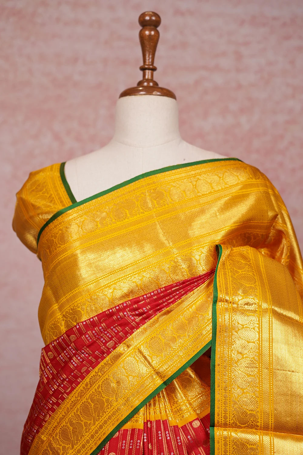 Reddish Maroon Kancheepuram Silk Saree