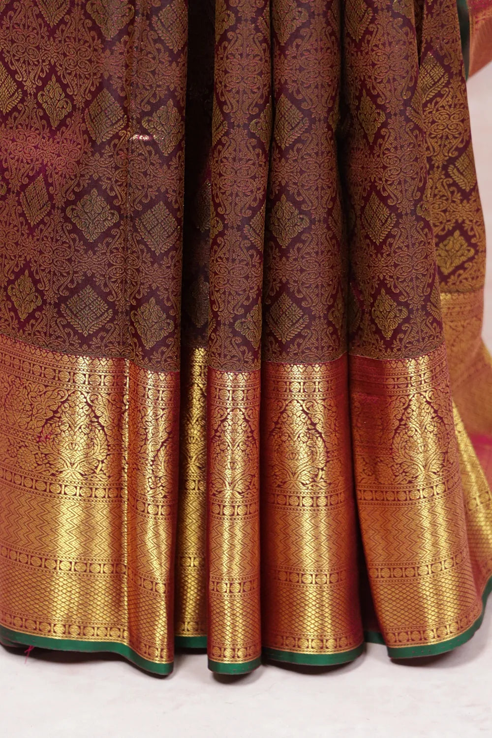 Wine Kancheepuram Silk Saree