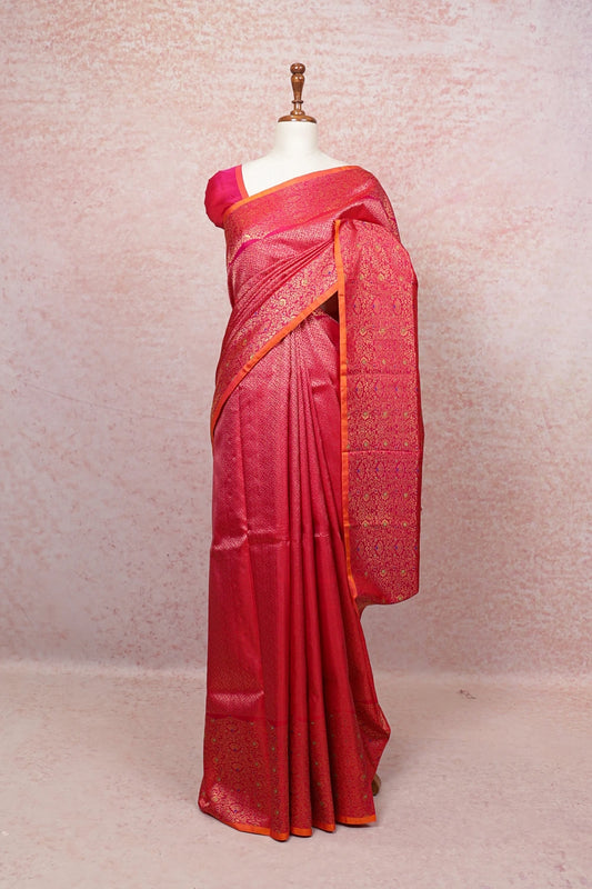 Pink Kancheepuram Silk Saree