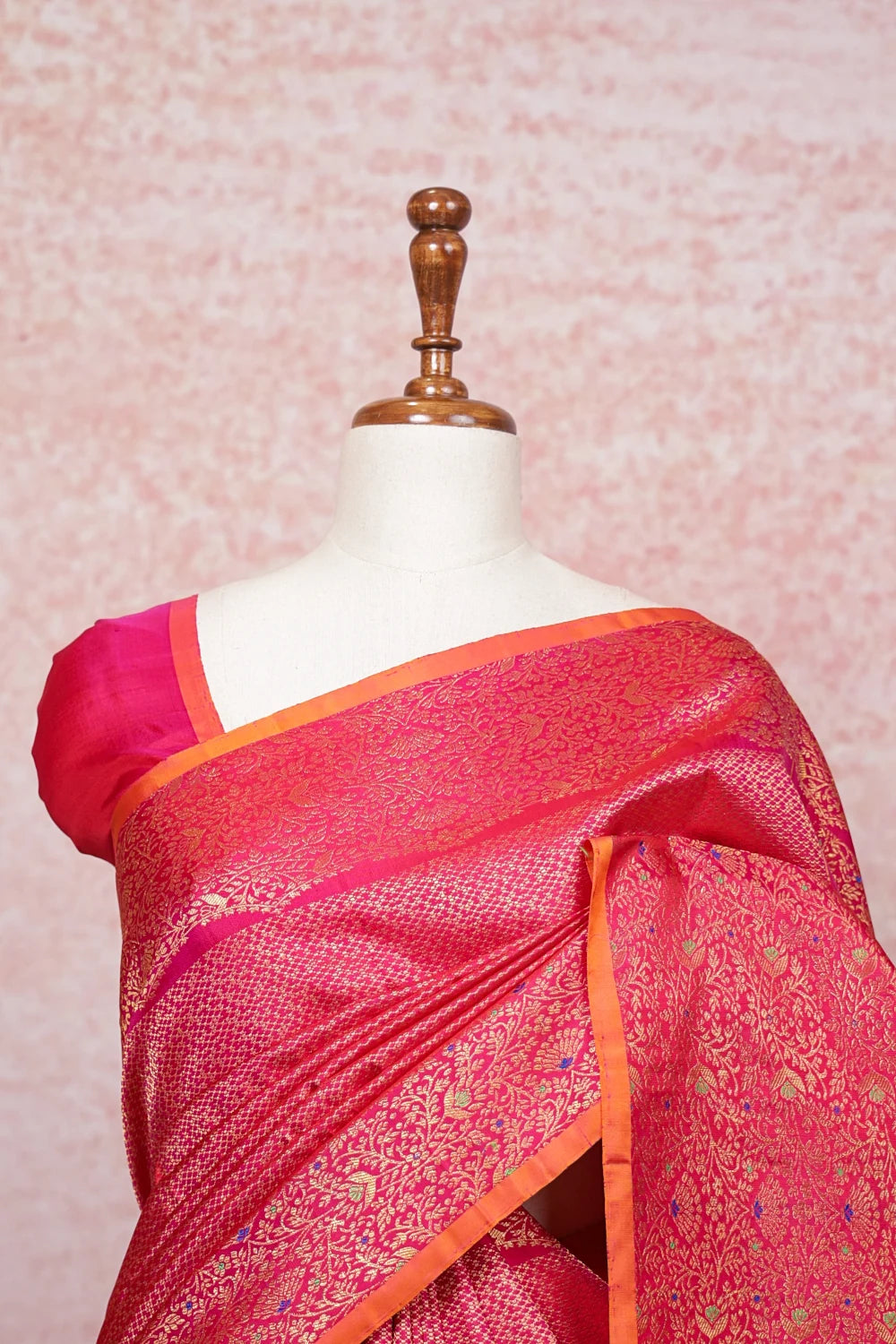 Pink Kancheepuram Silk Saree