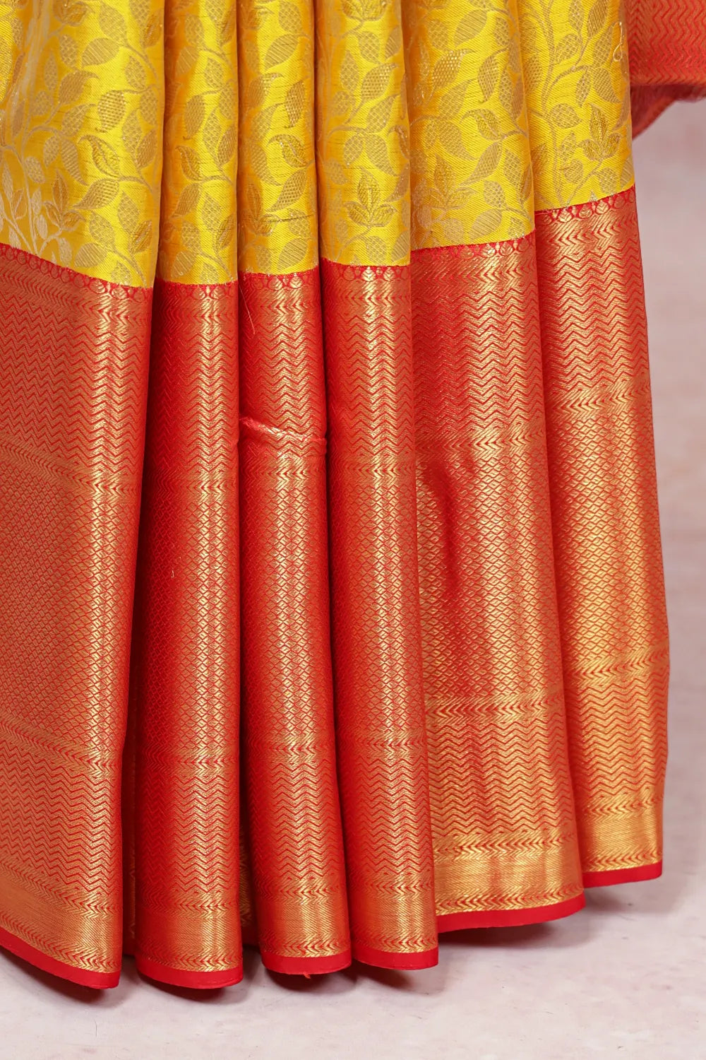 Yellow Kancheepuram Silk Saree