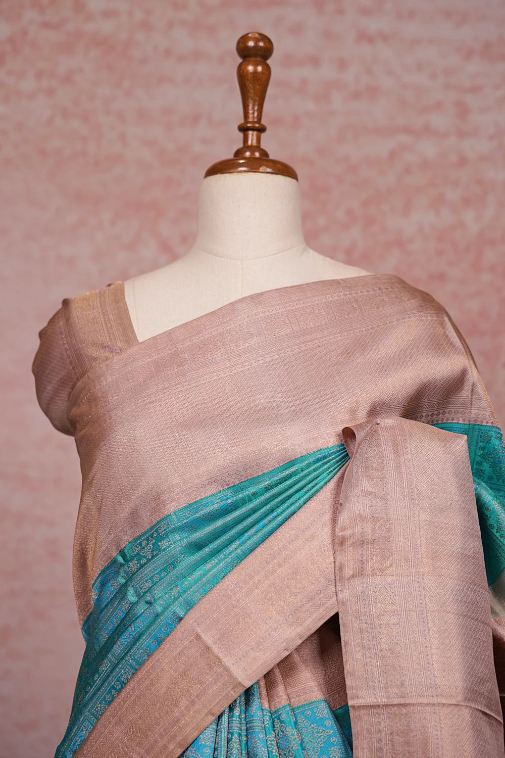 Sky Blue Kancheepuram Silk Saree