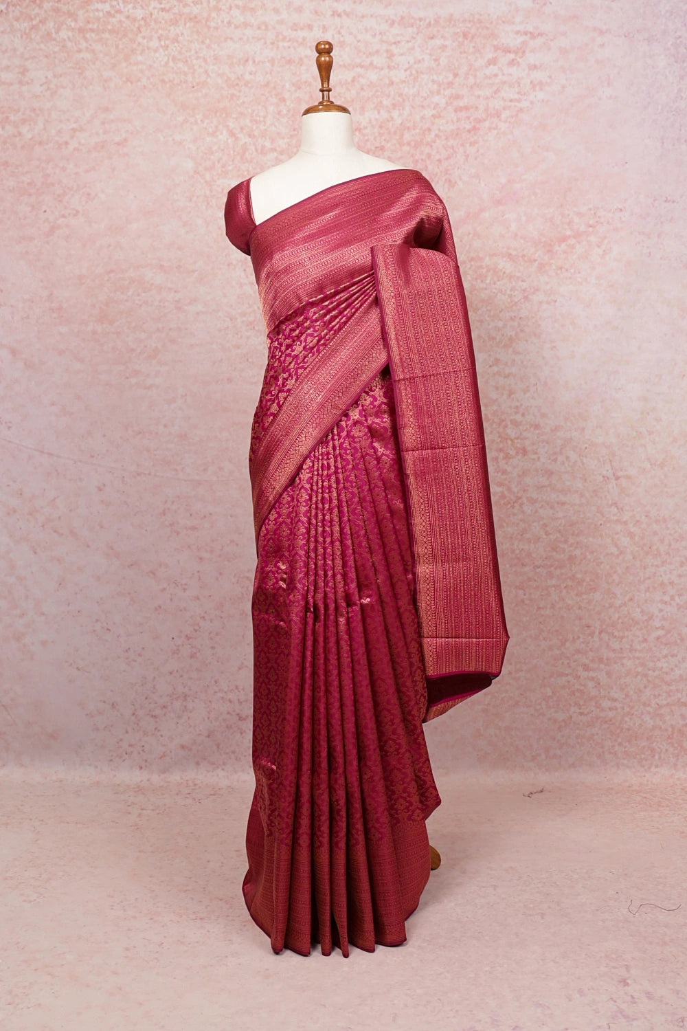 Wine Kancheepuram Silk Saree