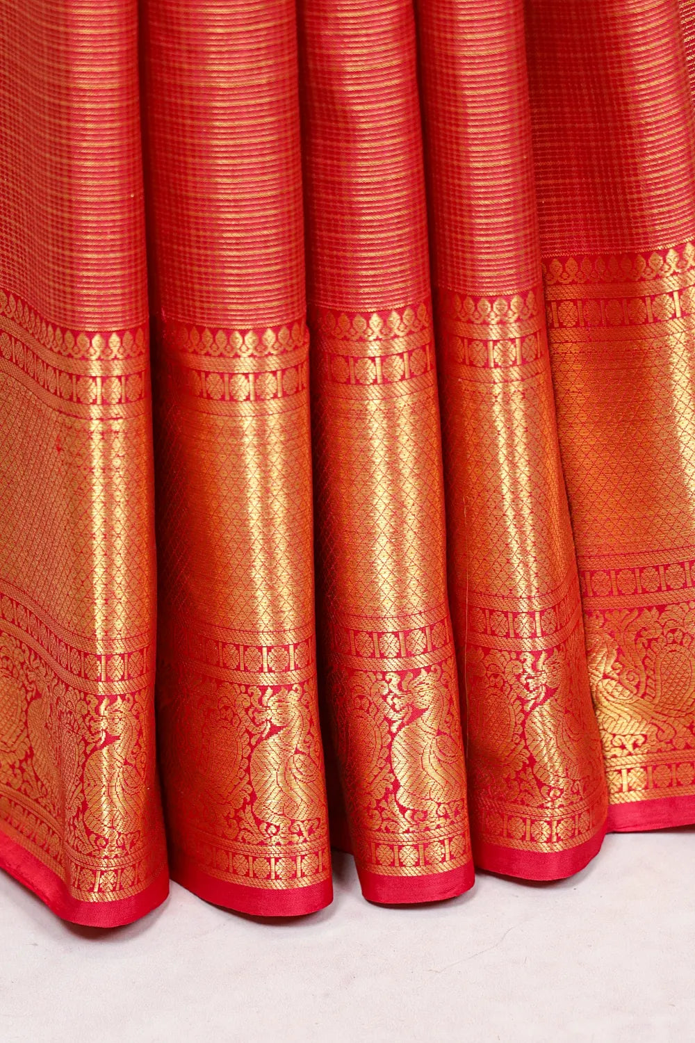 Reddish Maroon Kancheepuram Silk Saree