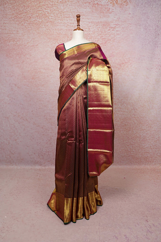 Grape Wine Kancheepuram Silk Saree