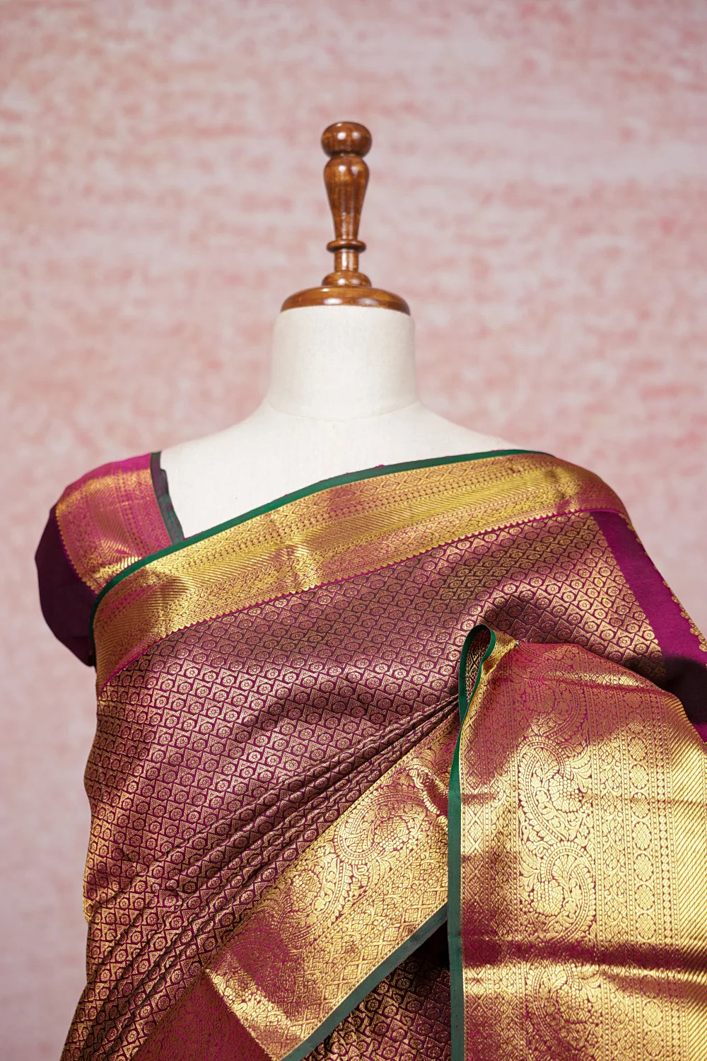 Grape Wine Kancheepuram Silk Saree