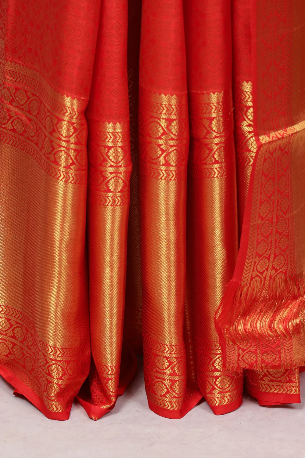 Chilly Red Kancheepuram Silk Saree