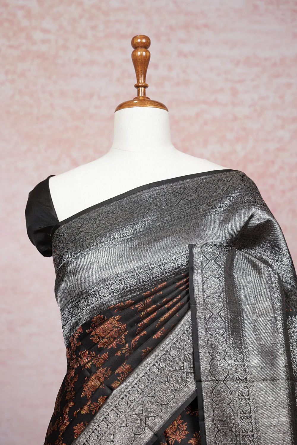 Black Kancheepuram Silk Saree