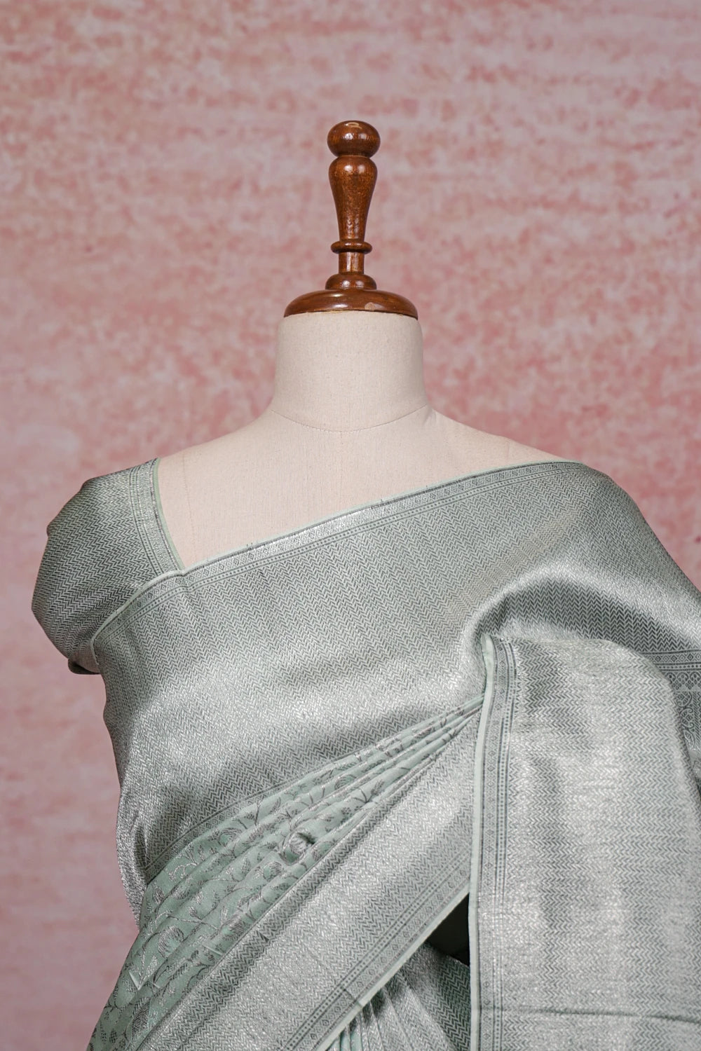 Pastel Green Kancheepuram Silk Saree