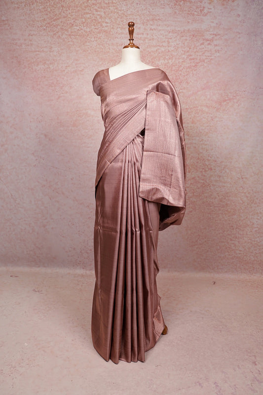Onion Color Kancheepuram Silk Saree