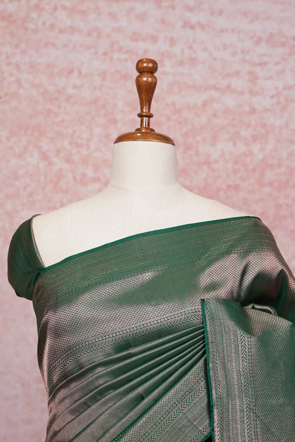 Dark Green Kancheepuram Silk Saree