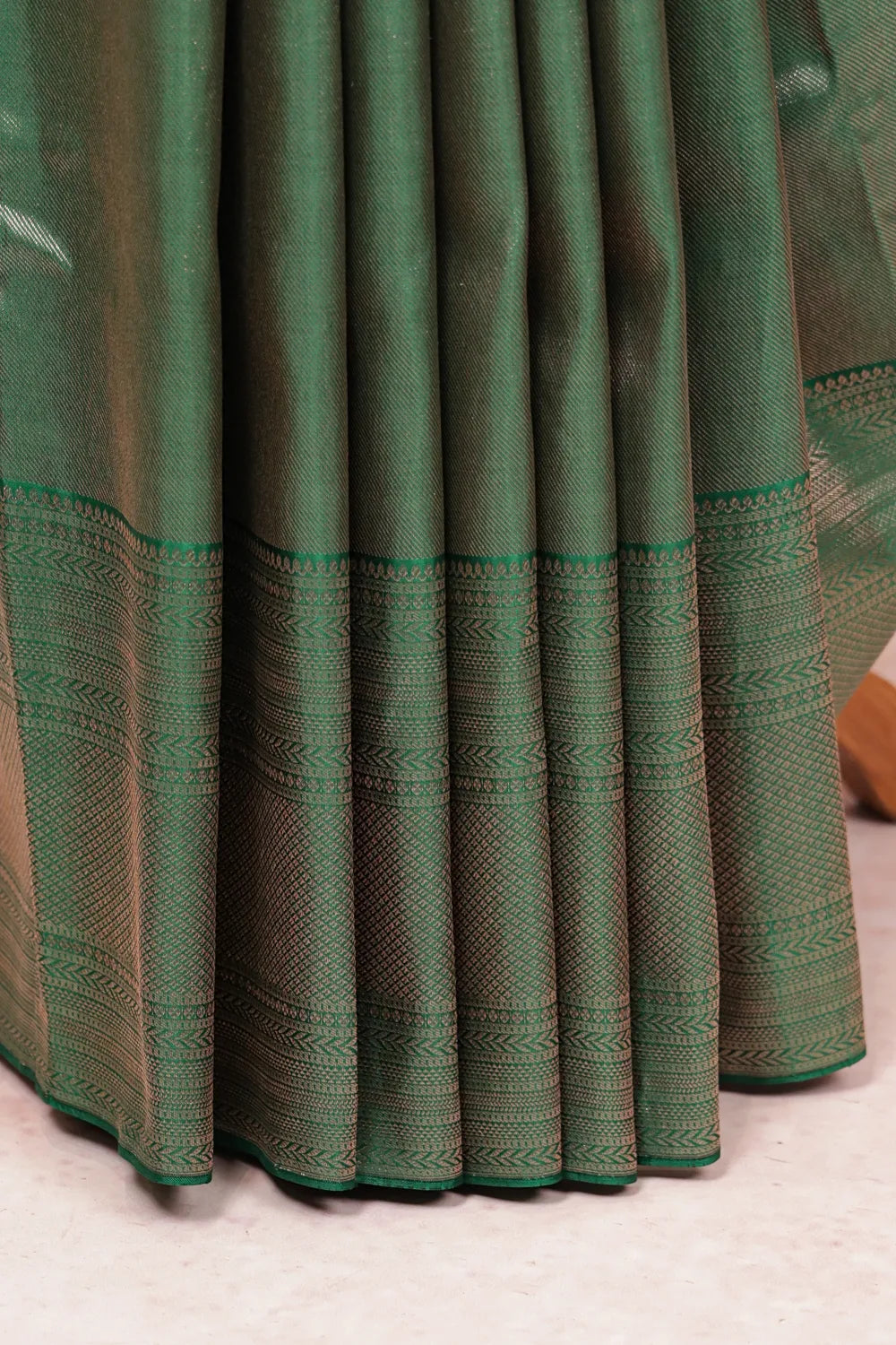 Dark Green Kancheepuram Silk Saree