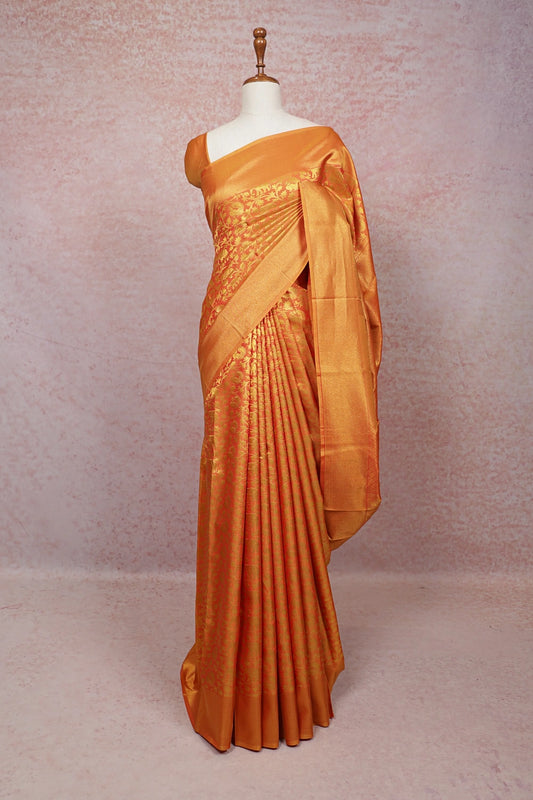 Orange Kancheepuram Silk Saree
