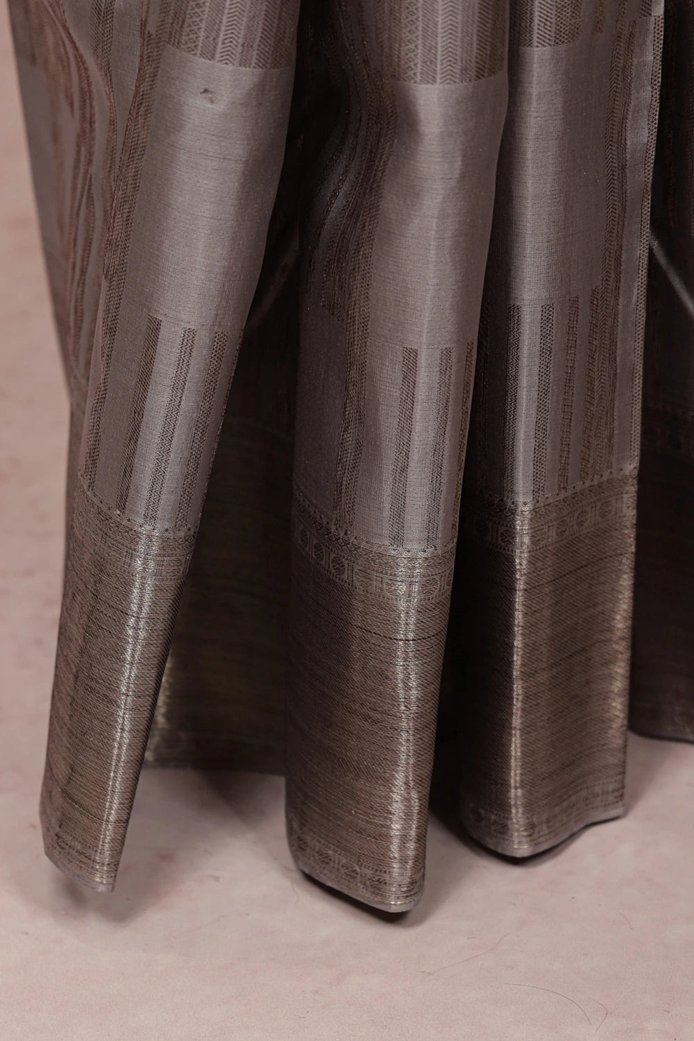 Ash Kancheepuram Silk Saree
