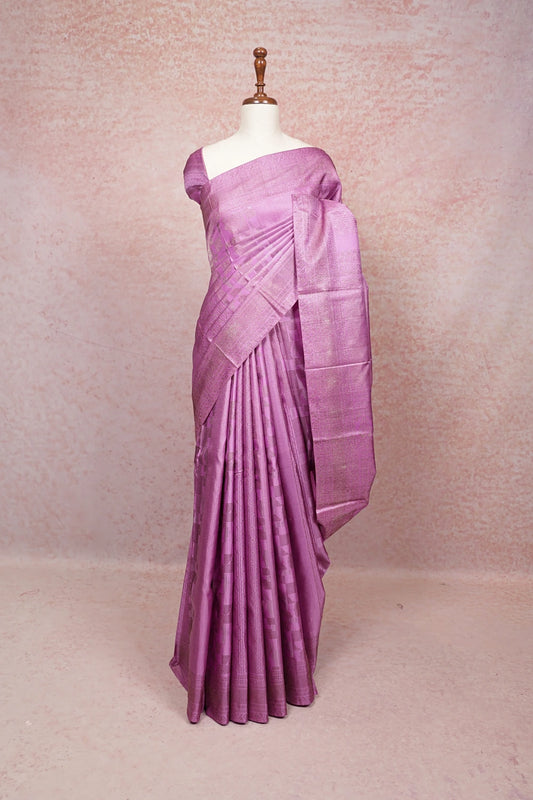 Lavender Kancheepuram Silk Saree