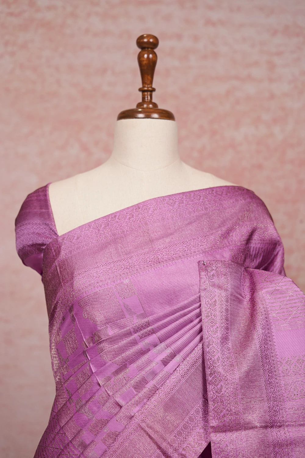 Lavender Kancheepuram Silk Saree