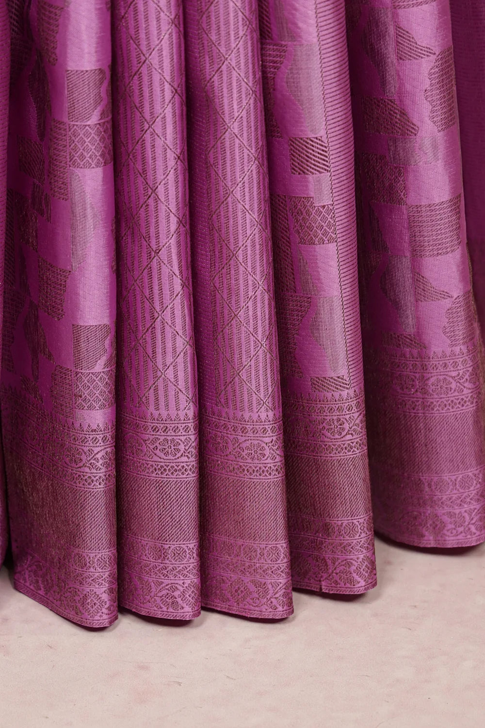 Lavender Kancheepuram Silk Saree