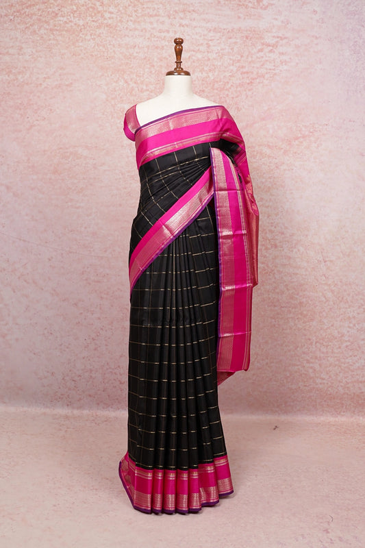 Black Kancheepuram Silk Saree