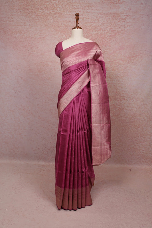 Onion Pink Kancheepuram Silk Saree