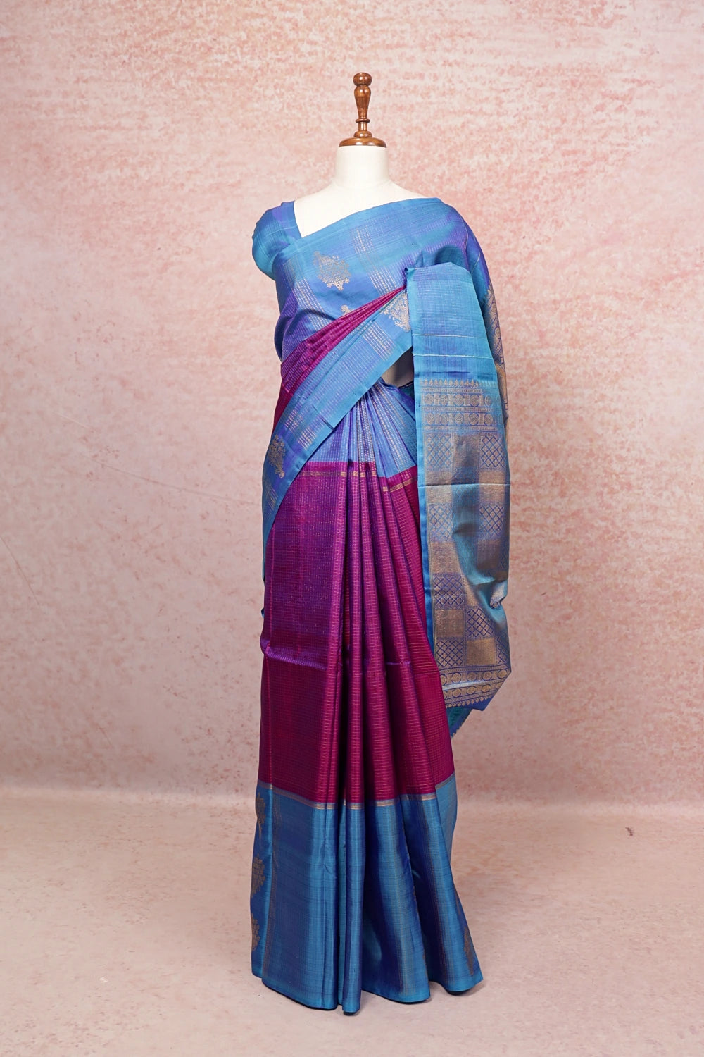 Light Purple Kancheepuram Silk Saree