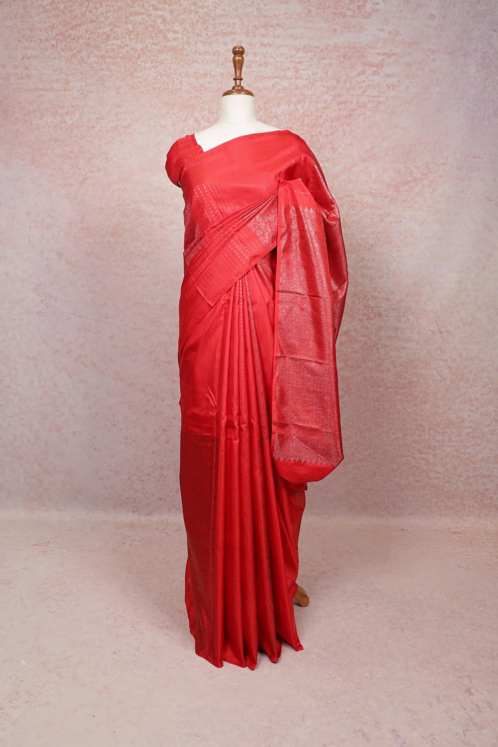 Chilly Red Kancheepuram Silk Saree