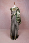 Ash Kancheepuram Silk Saree