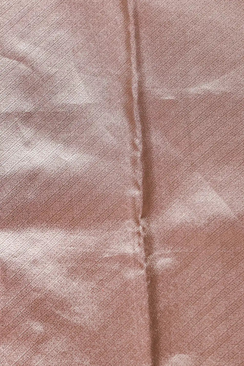 Copper Peach Kancheepuram Tissue Silk Saree