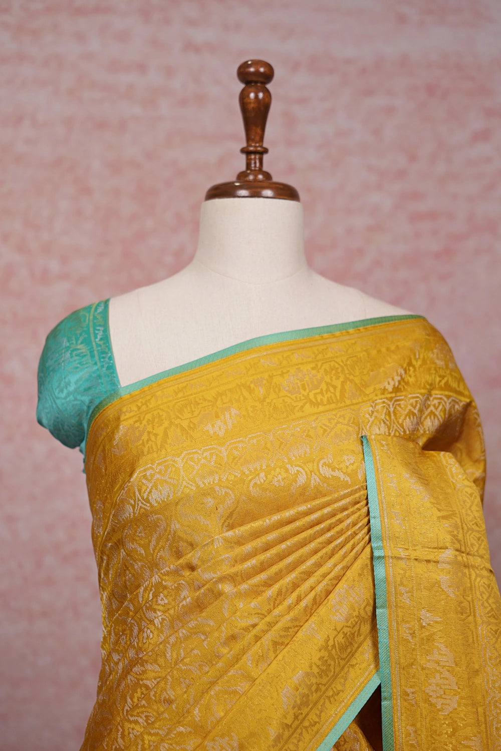 Mustard Yellow Kancheepuram Silk Saree