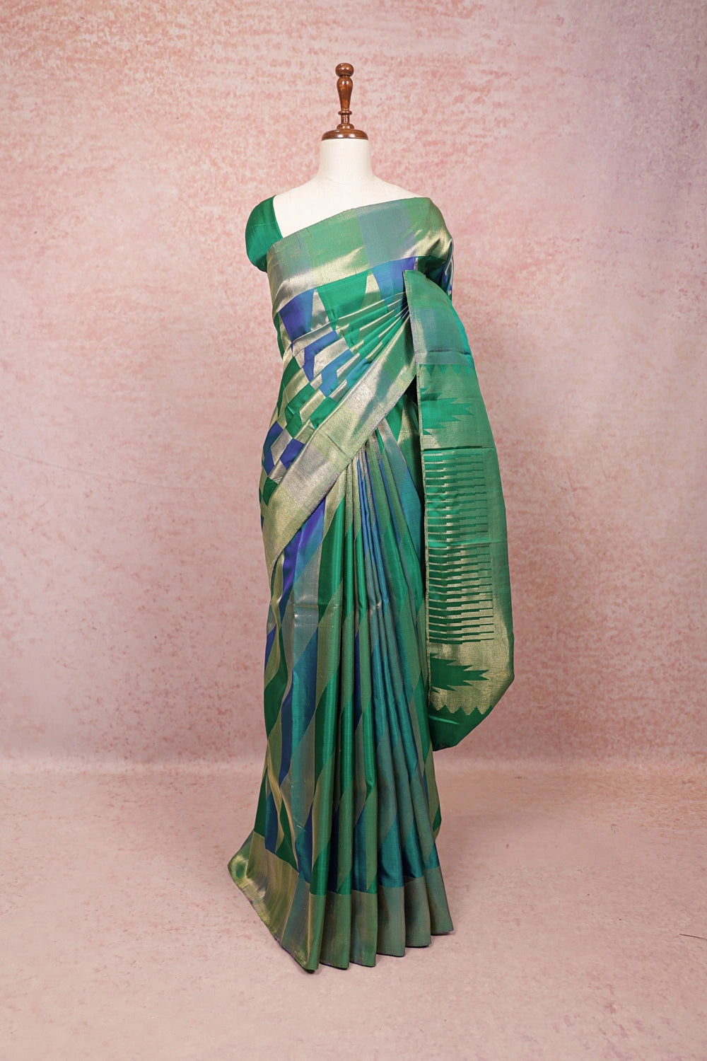 Multi Color Kancheepuram Silk Saree