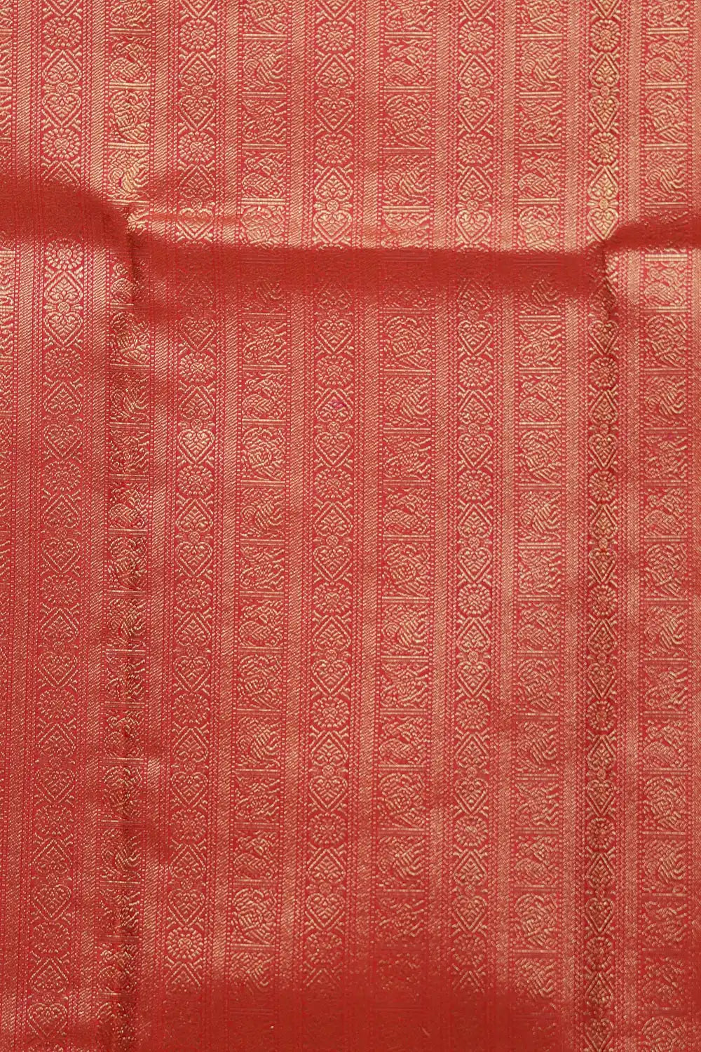 Copper Peach Kancheepuram Silk Saree