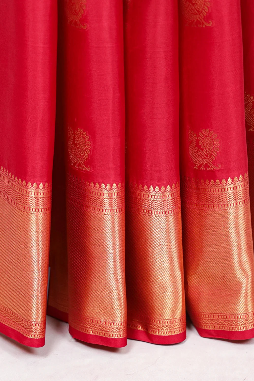 Reddish Maroon Kancheepuram Silk Saree