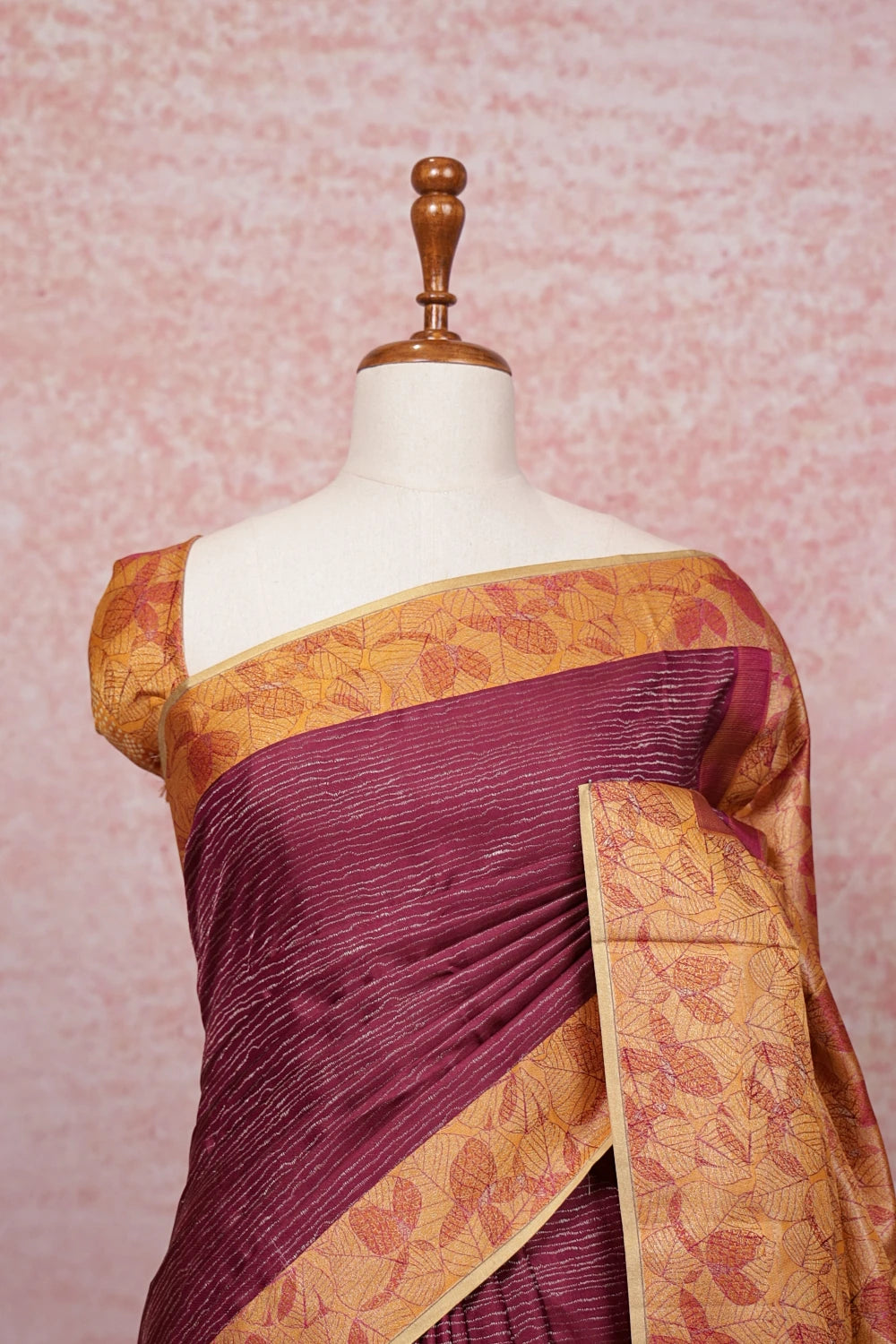 Wine Kancheepuram Silk Saree