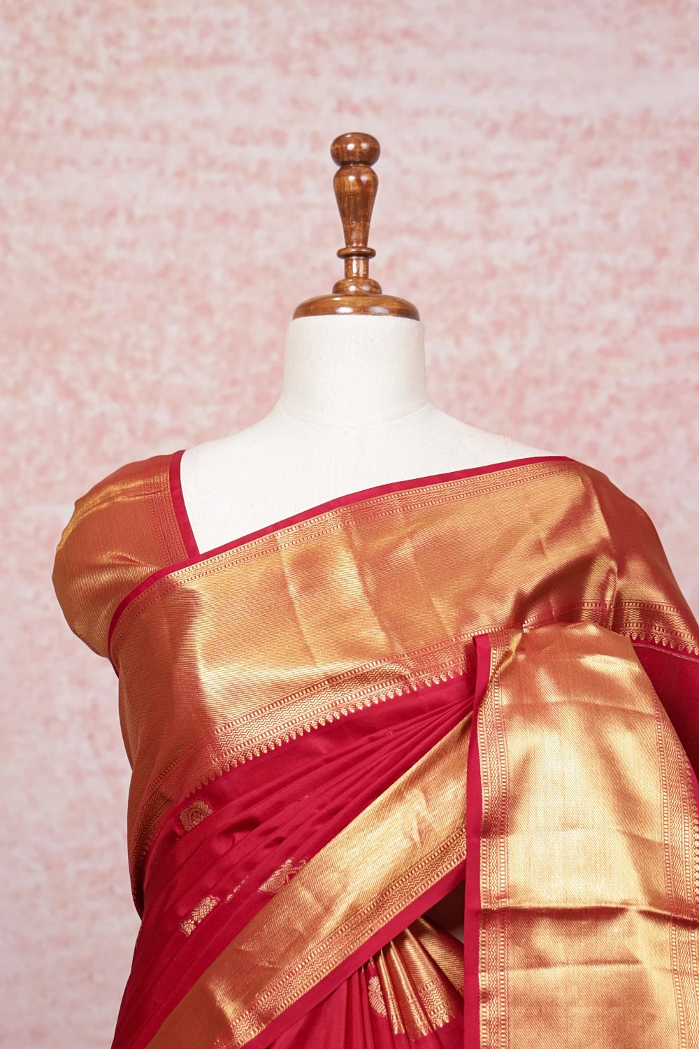 Wax Red Kancheepuram Silk Saree