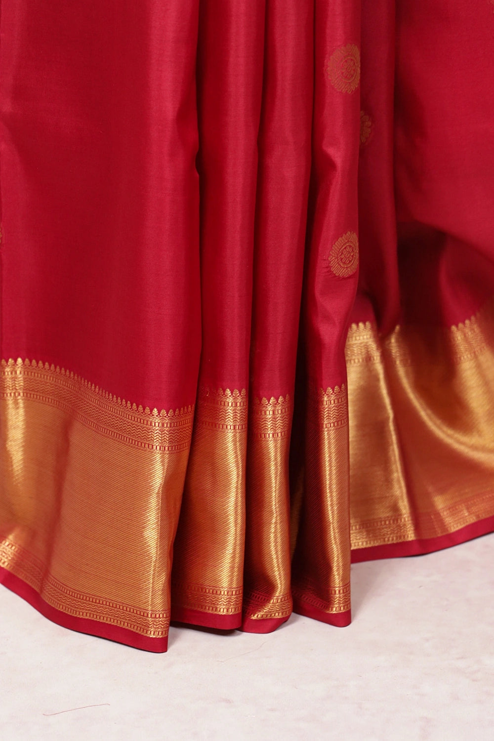 Wax Red Kancheepuram Silk Saree