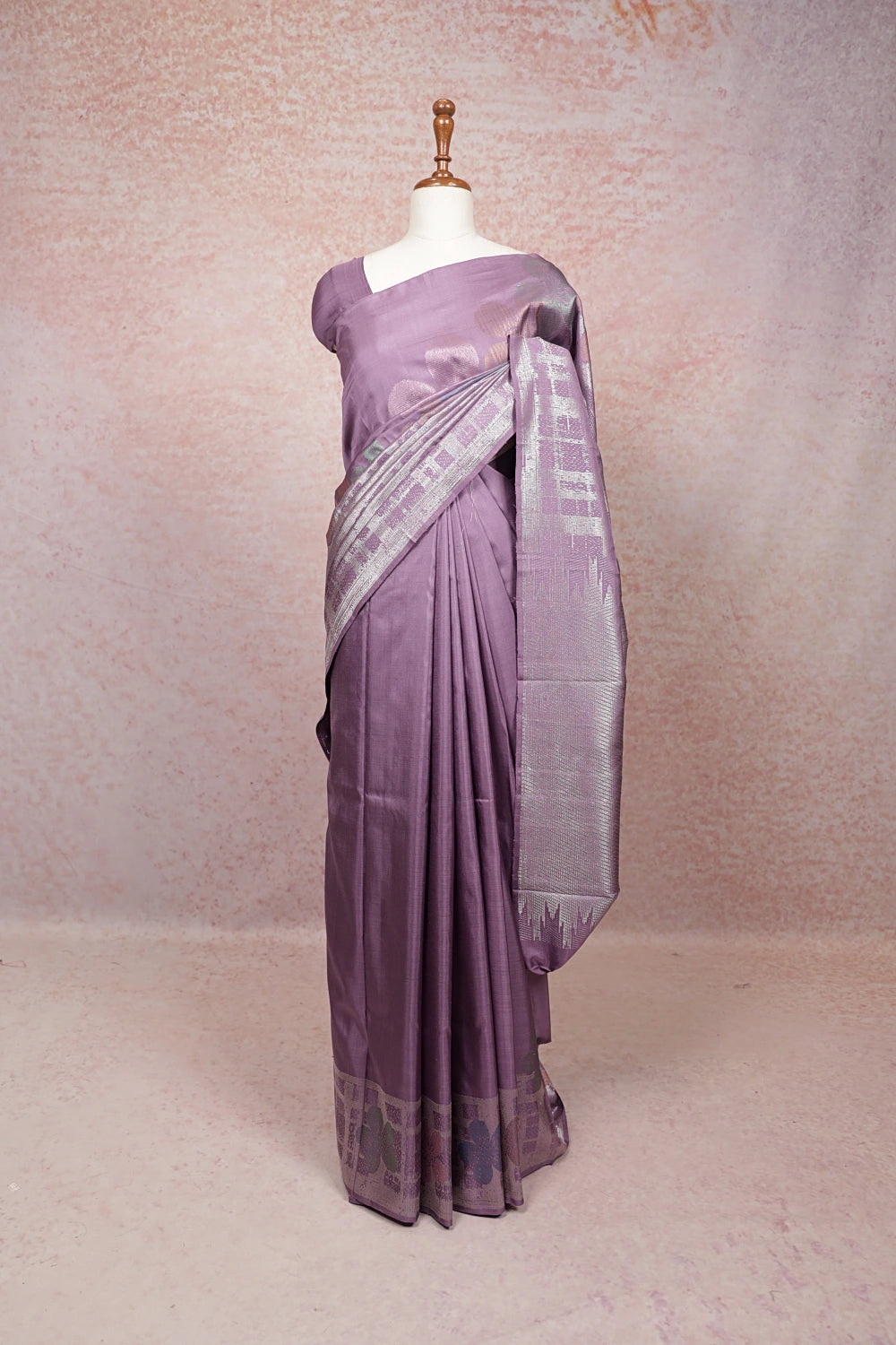 Lavender Kancheepuram Silk Saree