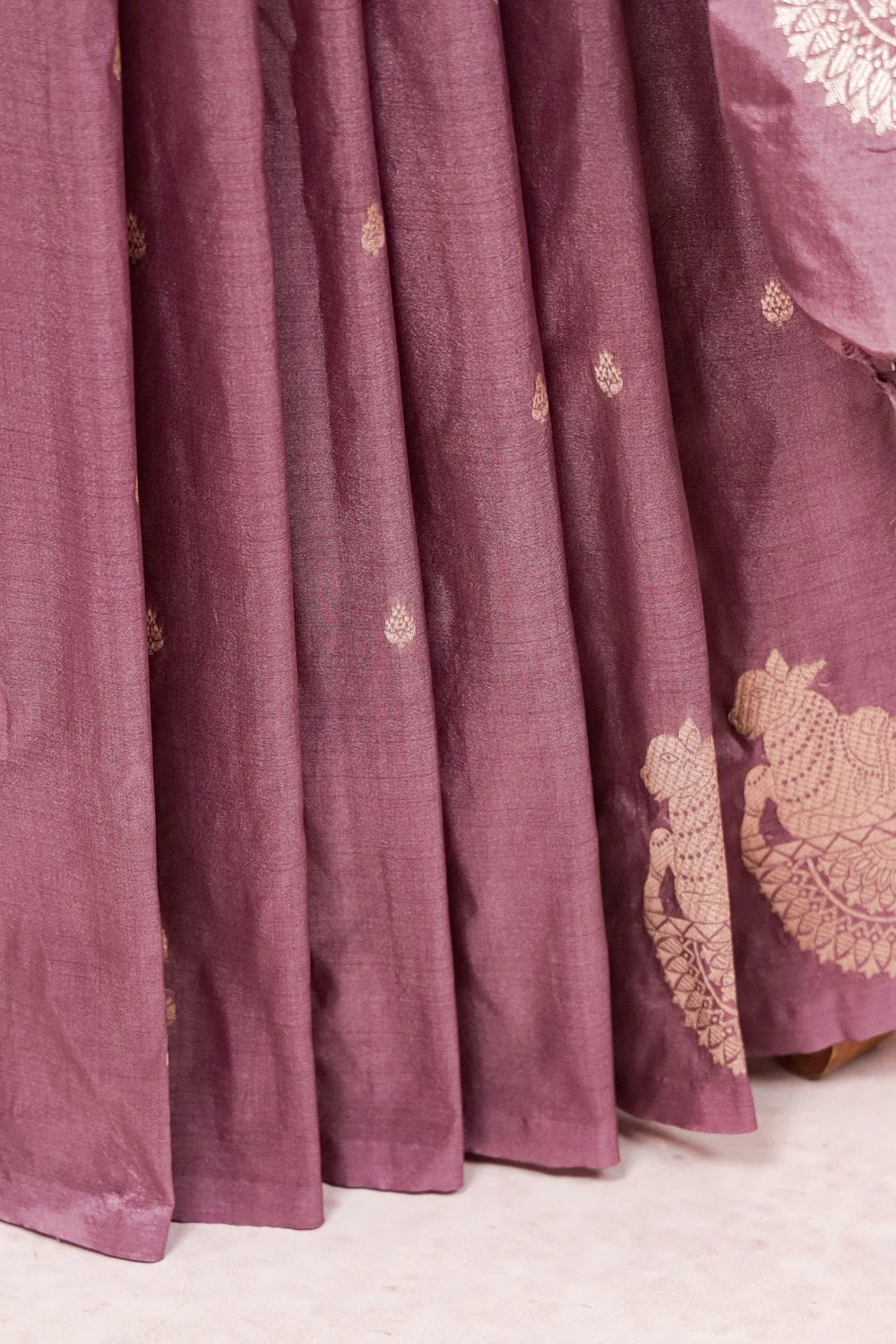 Twilight Lavender Semi Banarasi Saree