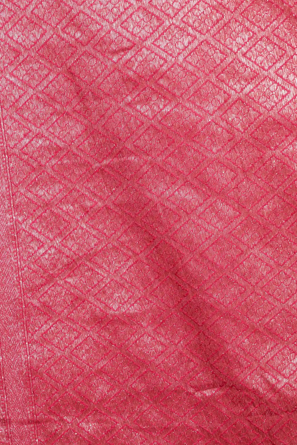 Wine Red Semi Banarasi Saree