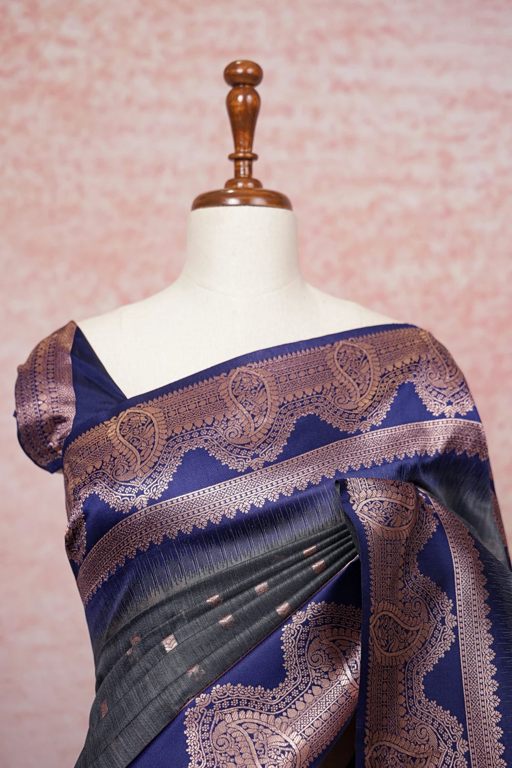 Ash Color Semi Tussar Saree