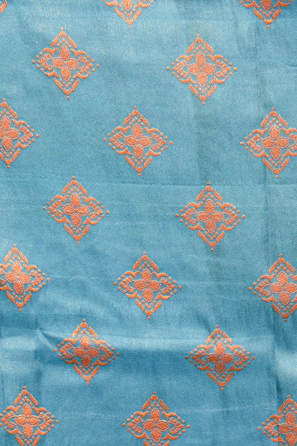 Navy Blue Semi Banarasi Saree