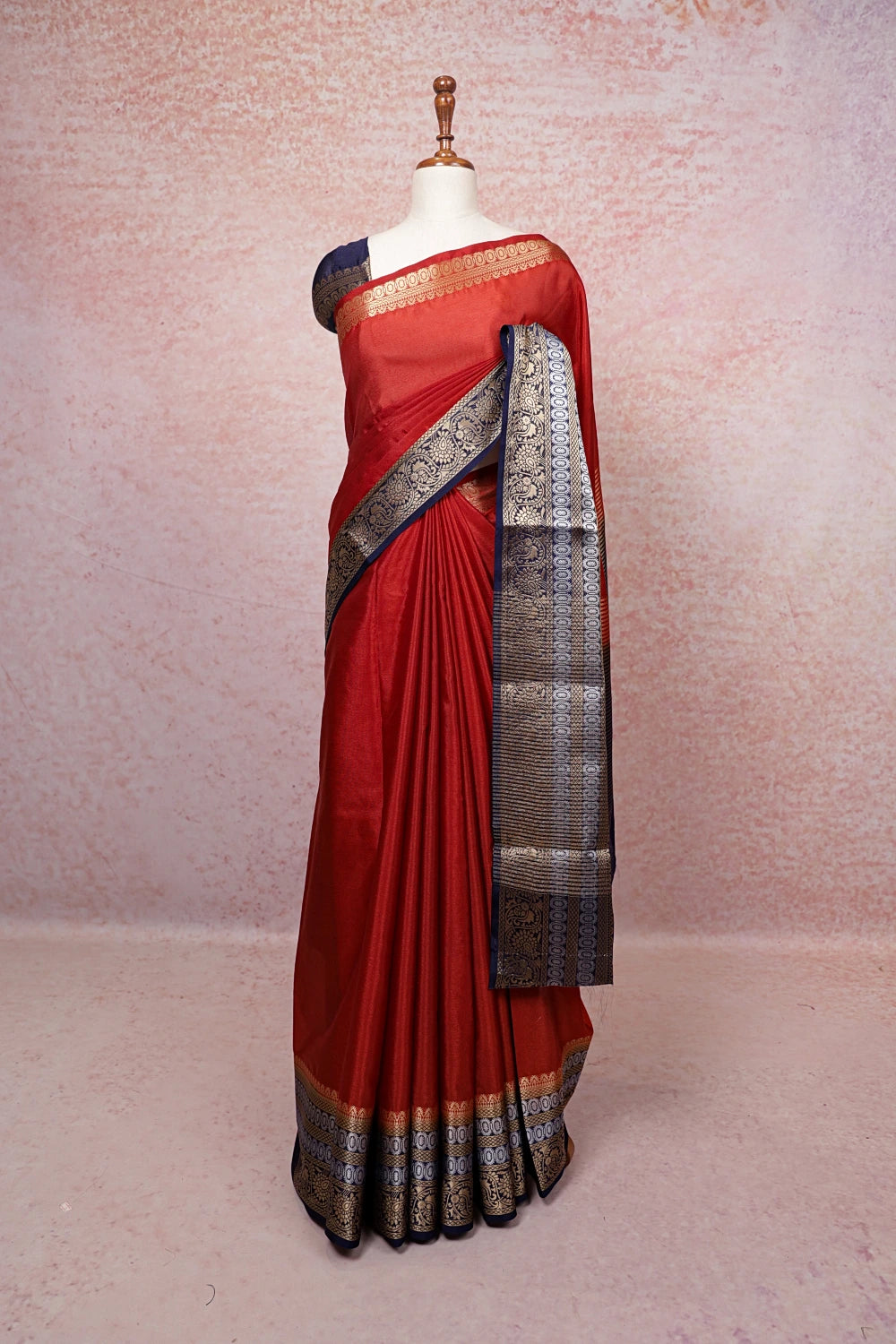 Copper Brown Semi Tussar Saree