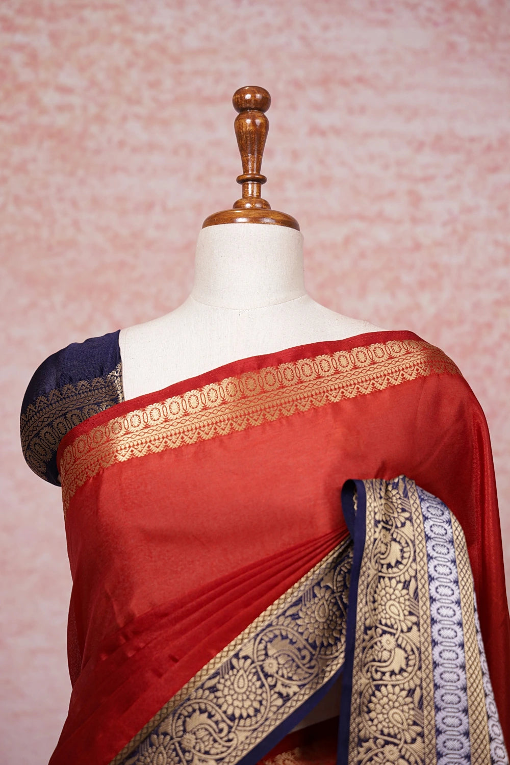 Copper Brown Semi Tussar Saree